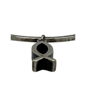 James Avery Deep Ichthus Fish Dangle Sterling Silver Bangle Bracelet Retired